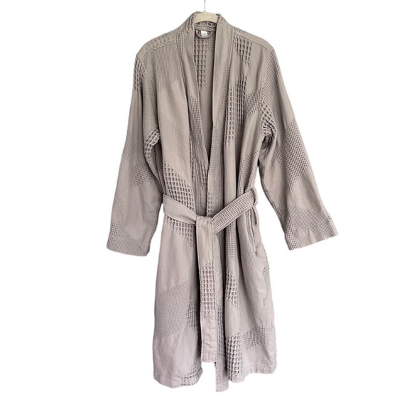 West Elm Other - West Elm Geo Waffle Organic Cotton Robe size large